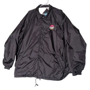 Pizza Hut Tri Mountain Mens XL Black Nylon Coach Jacket
